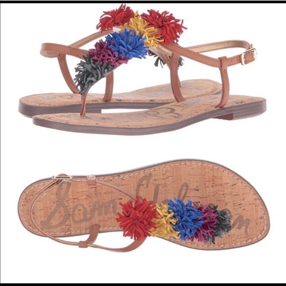 Sam Edelman Gates Pom Pom Sandals Size 5.5 - Picture 1 of 4